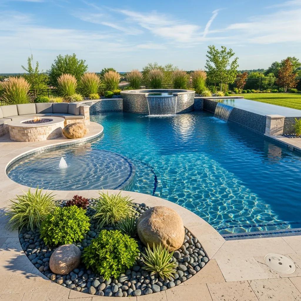 Unleash Luxury: Designing Your Dream Resort Pool Today 4 Backyard pool with unique shapes and high-quality materials