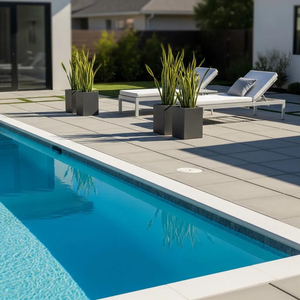 Discover Elegant Pool Styles & Shapes for Your Backyard 3 Modern rectangular pool with clean lines and stylish patio, ideal for lap swimming